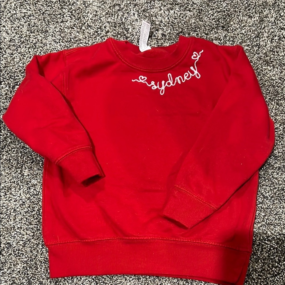 Sydney Custom Red Kids Sweatshirt